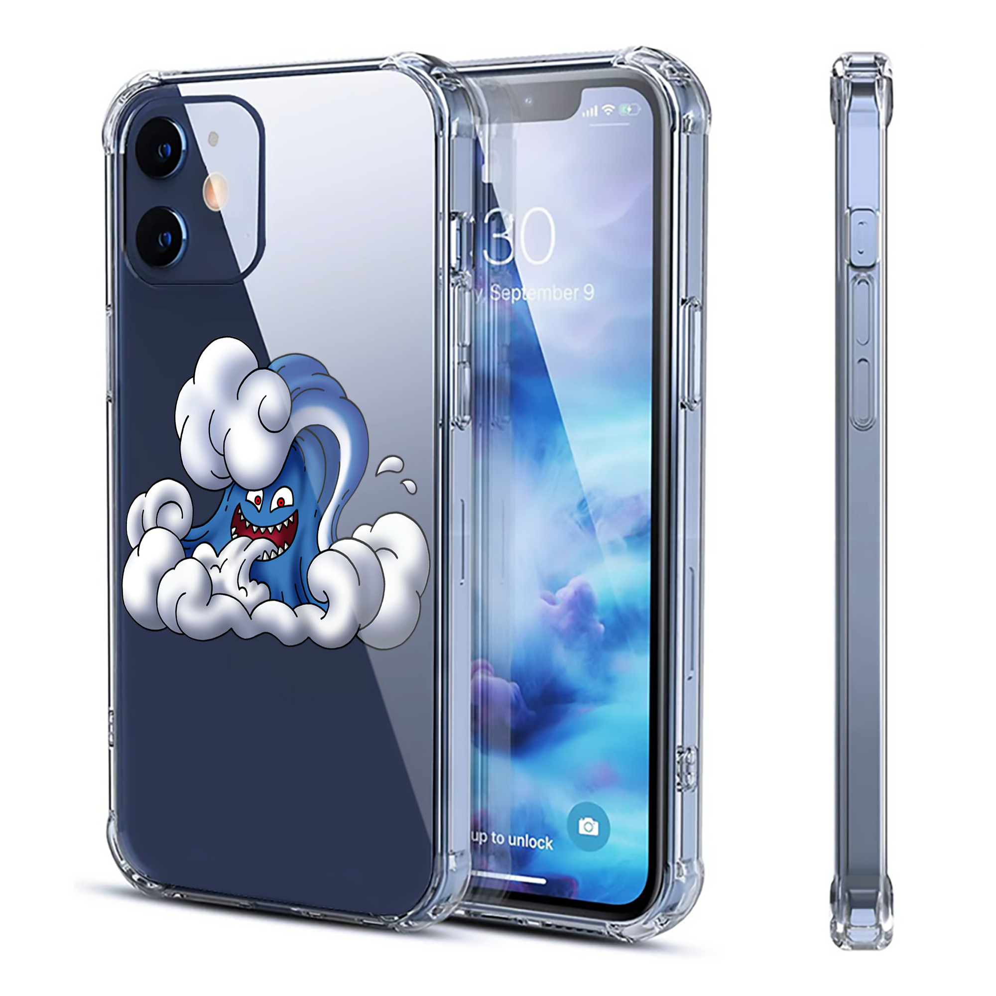 （画像用） ドラゴンクエスト Doragon Kuesuto Dragon Quest 【iPhone 12シリーズ対応】透明スマホケース（クリアソフトケース）